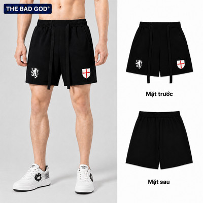 Quần Short The Bad God ROYALTY Thêu Sư Tử Form Regular Streetwear Cao Cấp