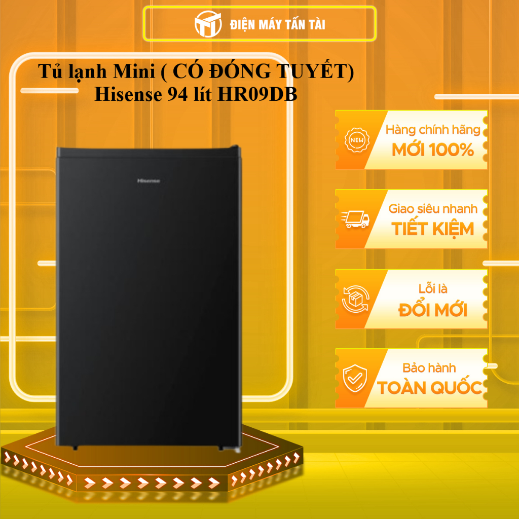 (HCM) - HR09DB - Tủ Lạnh Hisense 94 Lít HR09DB - CÓ ĐÓNG TUYẾT