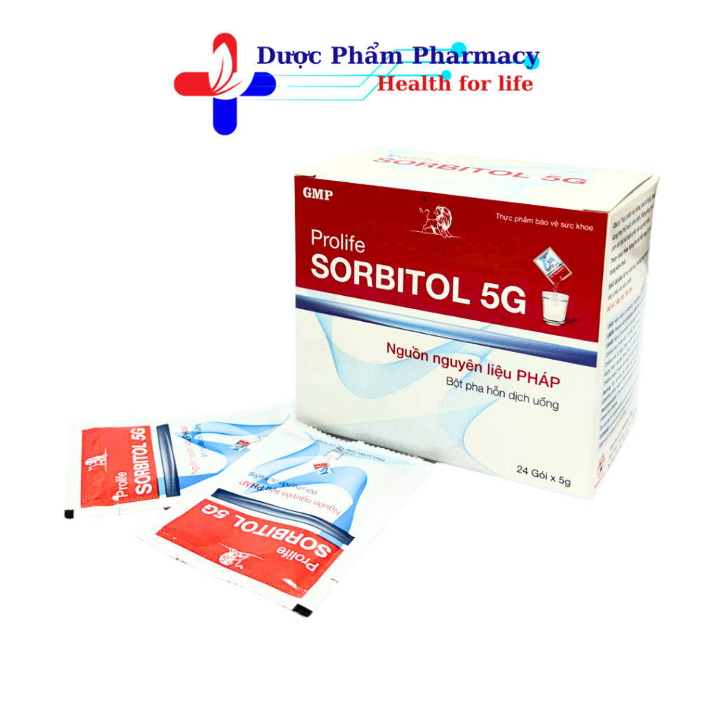 Bột pha Prolife Sorbitol 5G Giúp làm giảm triệu chứng táo bón - Hộp 24 gói x 5g