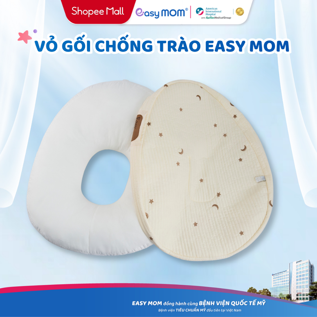 Easy MOM Vỏ Gối Chống Trào Ngược Vỏ Gối Thay Thế Bao Gối Chống Trào