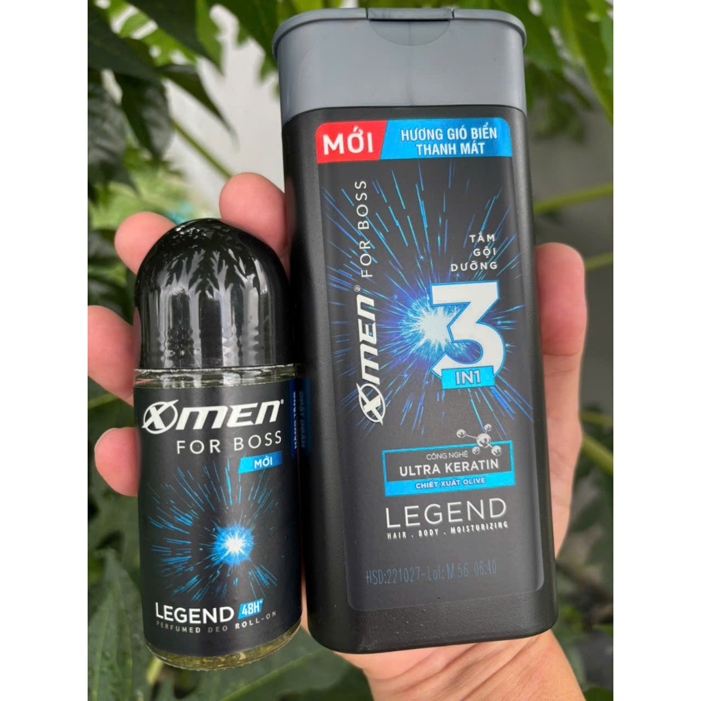 Combo 1 chai Dầu Gội Tắm 3&1 Xmen LEGEND 150gram + 1 chai lăn khử mùi xmen 40ml