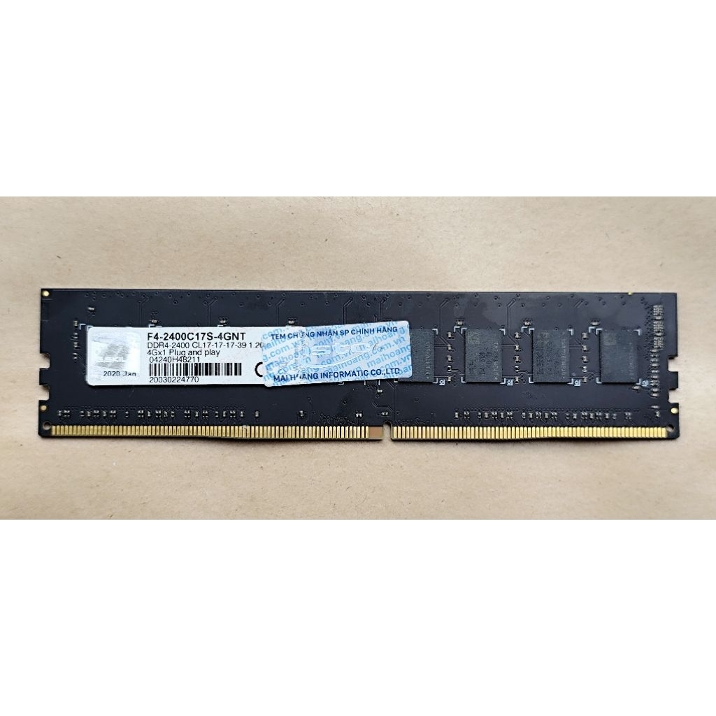 Ram ddr4 4gb buss 2400 Gskill chính hãng đẹp