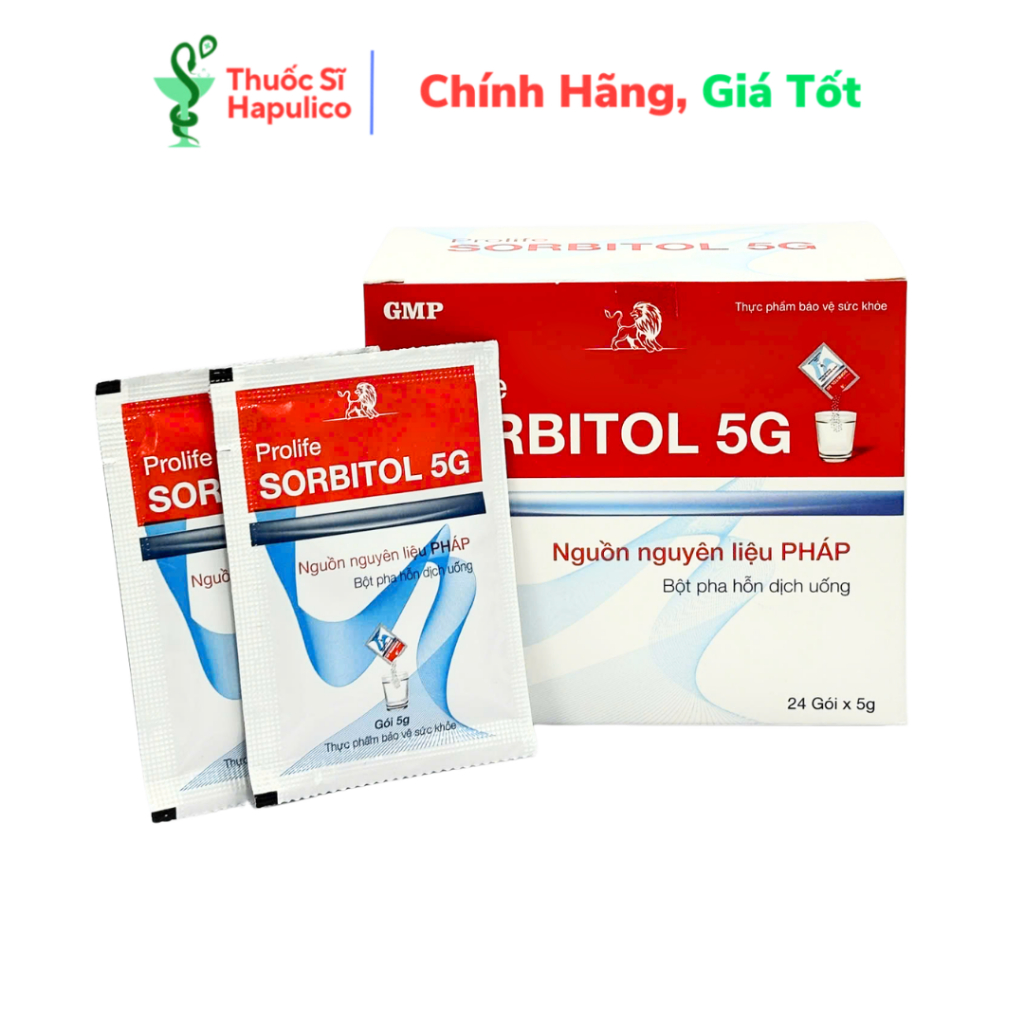 Gói Pha Uống Prolife Sorbitol 5G Hỗ Trợ Giảm Đầy Bụng, Khó Tiêu – Hộp 24 gói x 5g