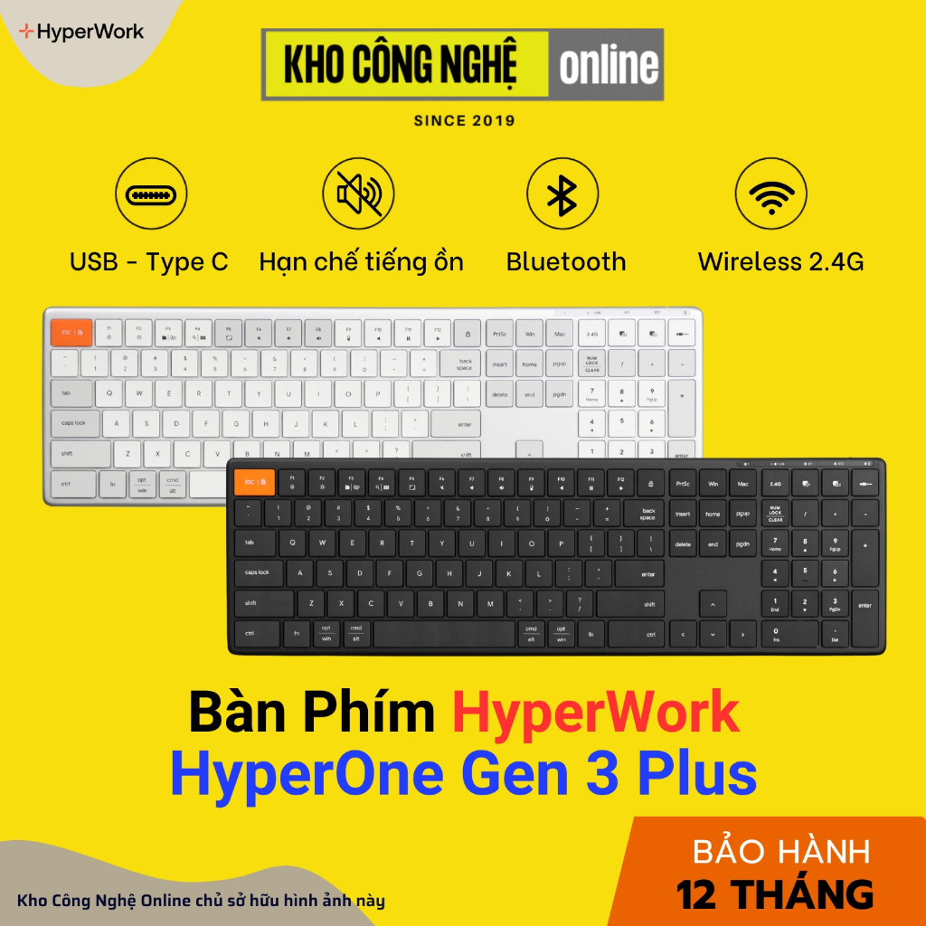 Bàn phím Hyperwork HyperOne Gen 3 Plus (Hàng Chính Hãng)