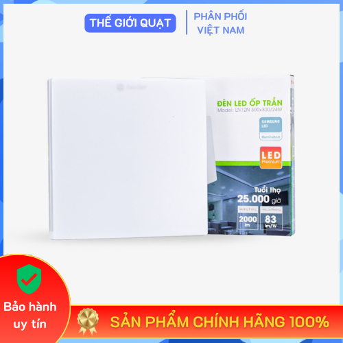 [HỎA TỐC] Đèn LED ốp trần vuông Rạng Đông LN12N đế nhựa 300x300/24W - Hàng chính hãng