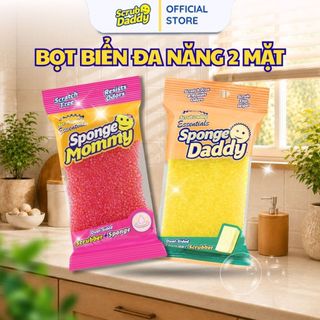[Phiên Bản Essentials] Miếng Cọ rửa và Bọt biển Sponge Mommy Mỏng Hơn