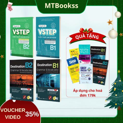 Sách - Combo Luyện Thi Chứng Chỉ Tiếng Anh Trình Độ B1,B2 - Destination B1,B2 + VSTEP B1,B2