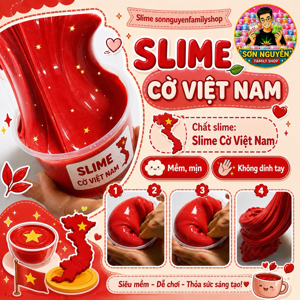 🇻🇳Slime Basic “ HELLO VIETNAM “ / Slime Basic Bóng, Dẻo / Slime sonnguyenfamilyshop