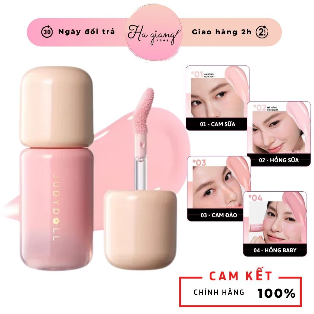 Má Hồng Kem Judydoll Soft And Smooth Blush Lotion, Má hồng Lotion #02 Hồng sữa, #04 Hồng baby