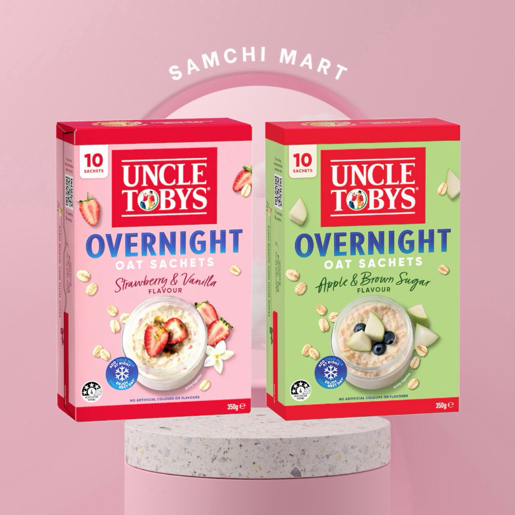 Yến mạch Uncle Tobys Overnight Oats 350g 10 gói