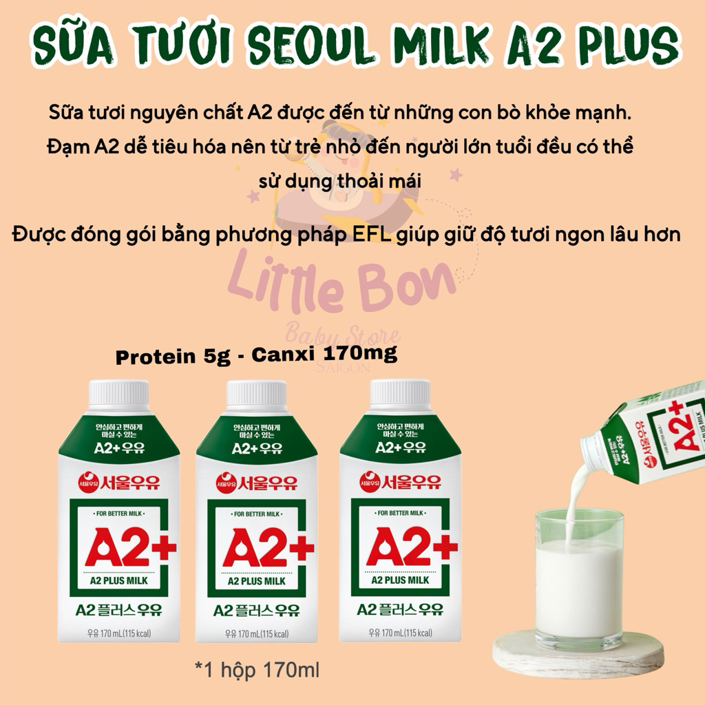 Sữa tươi A2 Plus Seoul Milk Hàn Quốc