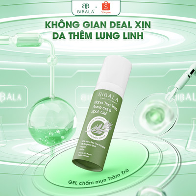 BIBALA GEL chấm mụn Tràm Trà làm dịu, cải thiện mụn NANO TEA TREE ACNE-CARE SPOT GEL 15g