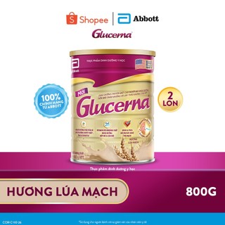 Combo 2 Lon Sữa bột Glucerna Hương Lúa Mạch 800g dành cho người bị tiểu đường