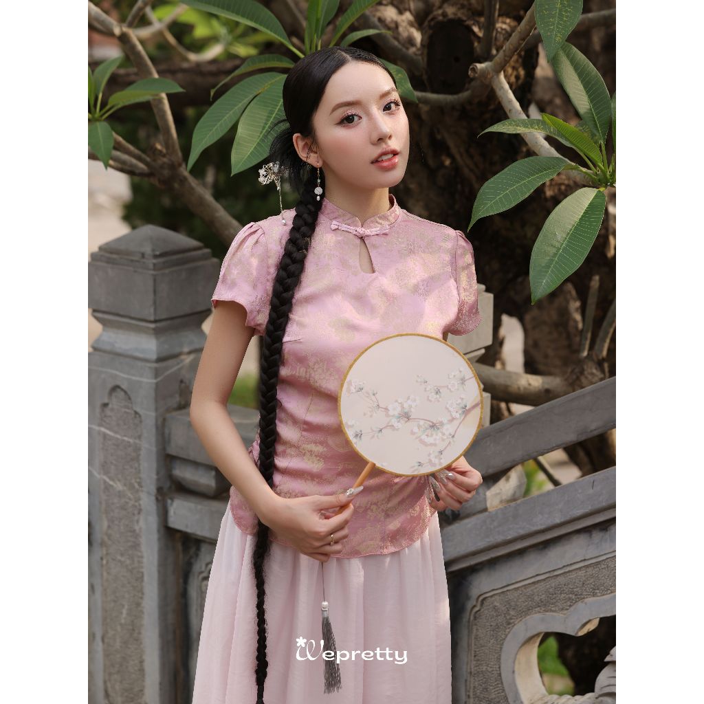Áo Sườn Xám Kèm Chân Váy - TÚ KỲ AH21 Wepretty Clothes BST Áo dài Tết Mộng Kỳ 2025