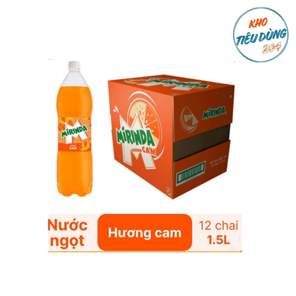 [1 Thùng] Mirinda Cam 1.5L (12 Chai)
