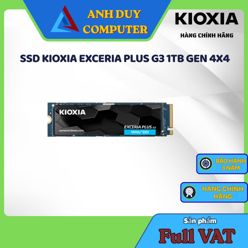 SSD KIOXIA EXCERIA PLUS G3 1TB gen 4x4 Chính Hãng Full Vat