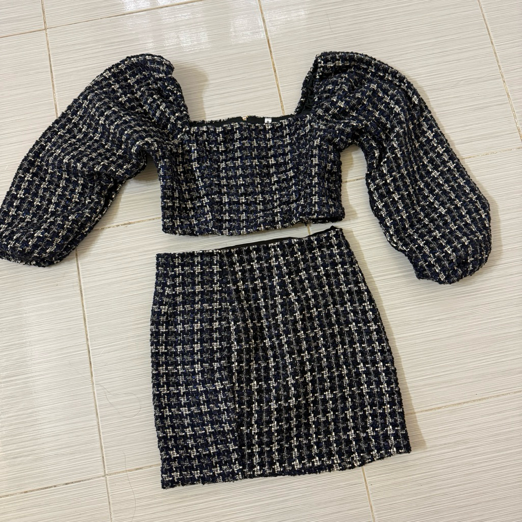 ( Pass) Set Váy dạ - váy kèm áo dạ - chân váy dạ