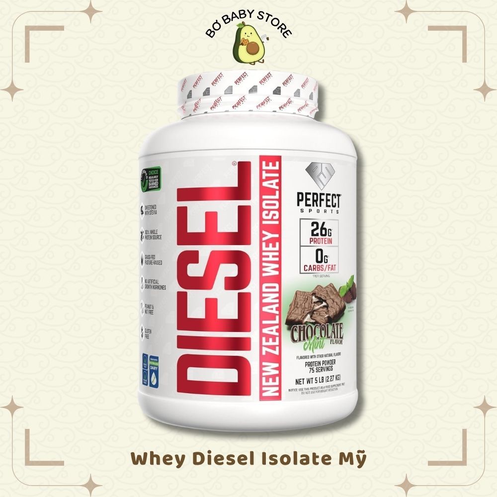 Diesel Whey Protein Isolate 5LBS - Perfect Sport  NEW ZEALAND (BAY AIR - ĐỦ BILL)