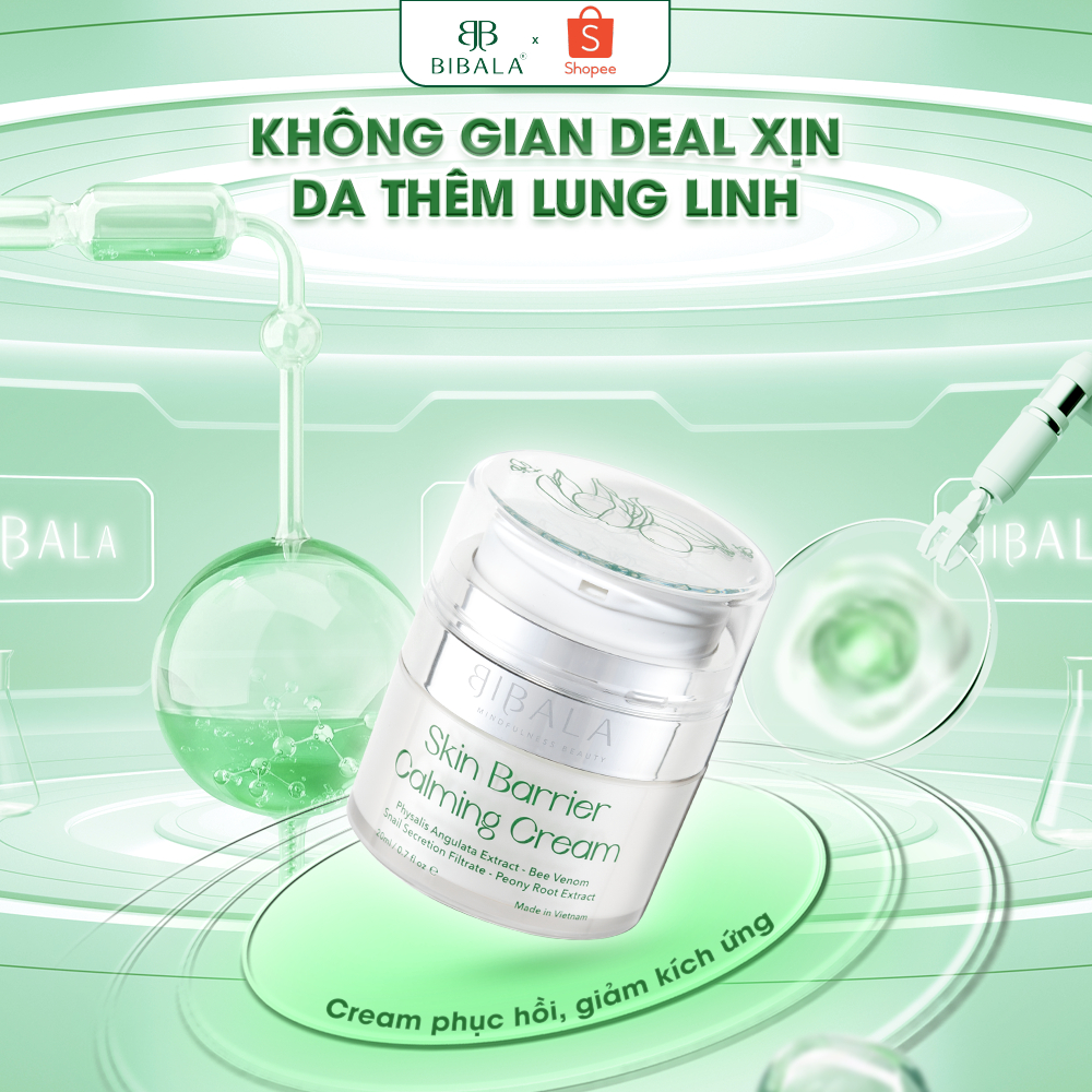 BIBALA Kem dưỡng phục hồi, làm giảm kích ứng và dưỡng ẩm BIBALA SKIN BARRIER CALMING CREAM 20G