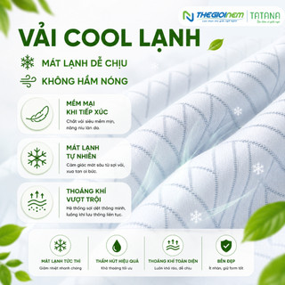 Nệm Cao Su Bông Đa Tầng Tatana Gấp 3, ThiếtKế TiệnDụng, ÁoNệm Làm Mát KếtHợp Lớp Cao Su Mền Mại ÊmÁi