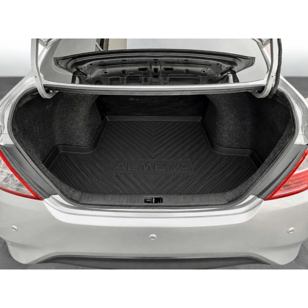 Nissan Almera  .Thảm lót cốp dành cho xe Nissan Almera  thương hiệu DCSMAT ,chất liệu TPE dẻo dai. k
