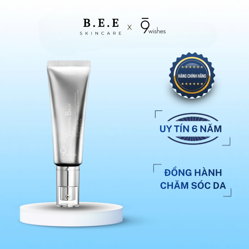 Kem Dưỡng 9Wishes Vanishing Balm Premium Nâng Tone, Dưỡng Sáng Da Bee Skincare