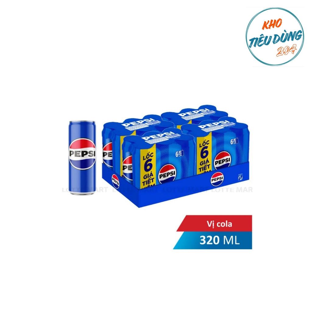 [1 Thùng] Pepsi 320Ml (24 Lon)