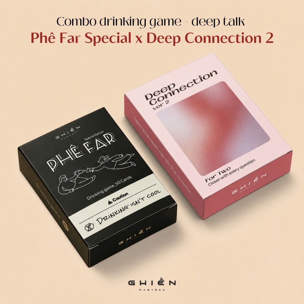 Combo "PHÊ FAR Special - Deep Connection 2" – Drinking Game & Deep Talk | Ghiền Mystery