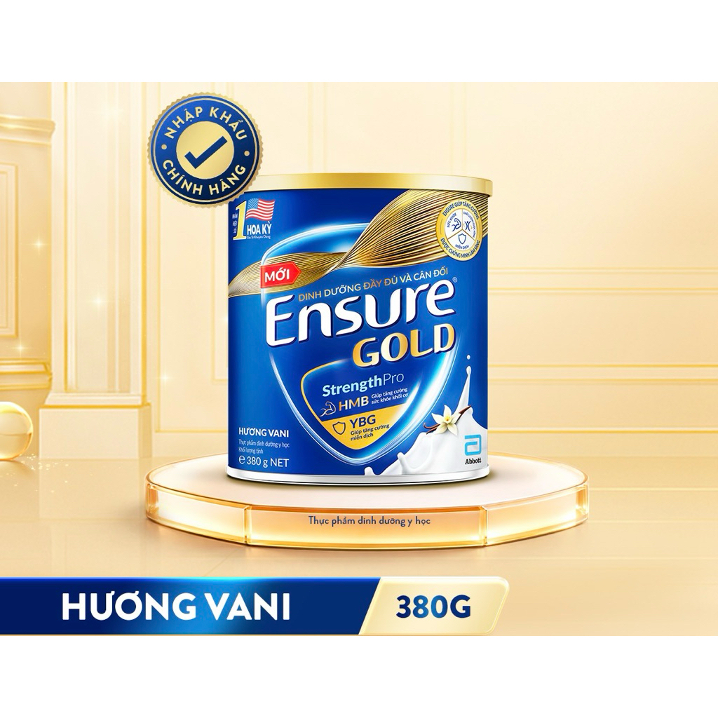 Sữa bột dinh dưỡng Ensure gold 380g hương vani