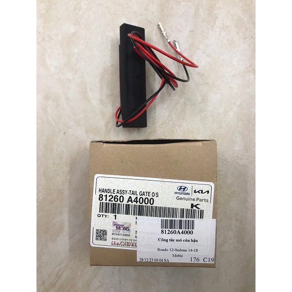 Công tắc mở cốp KONA, K3 2022 - 2026, RONDO 2014 - 2020 , SEDONA 2014 - 2020 I 55348A4000 - 81260J90