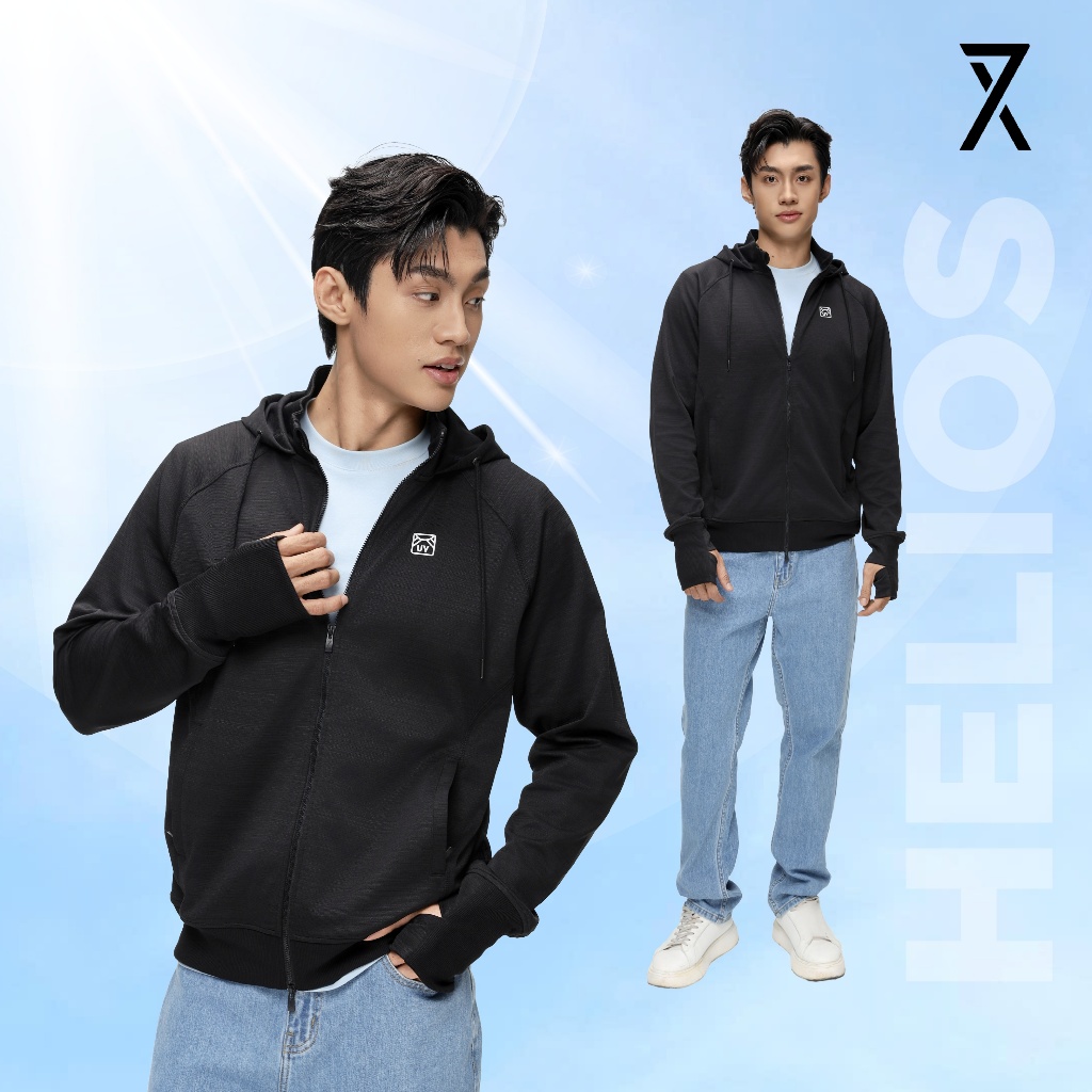 Áo Khoác Chống Nắng Nam Couple TX Anti UV 98% UPF 50++ Helios Ver 2 Vải Slub Dày Dặn Thoáng Khí Form