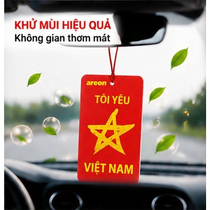[Nhiều Mùi Hương] LÁ THƠM AREON TÔI YÊU VIỆT NAM Treo Xe - Hương Thơm Tự Nhiên, An Toàn, Cao Cấp Chí