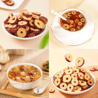 Táo đỏ thái lát 100g, táo đỏ Hàn Quốc sấy giòn, không tẩm đường, dùng pha trà, chưng yến, nấu chè