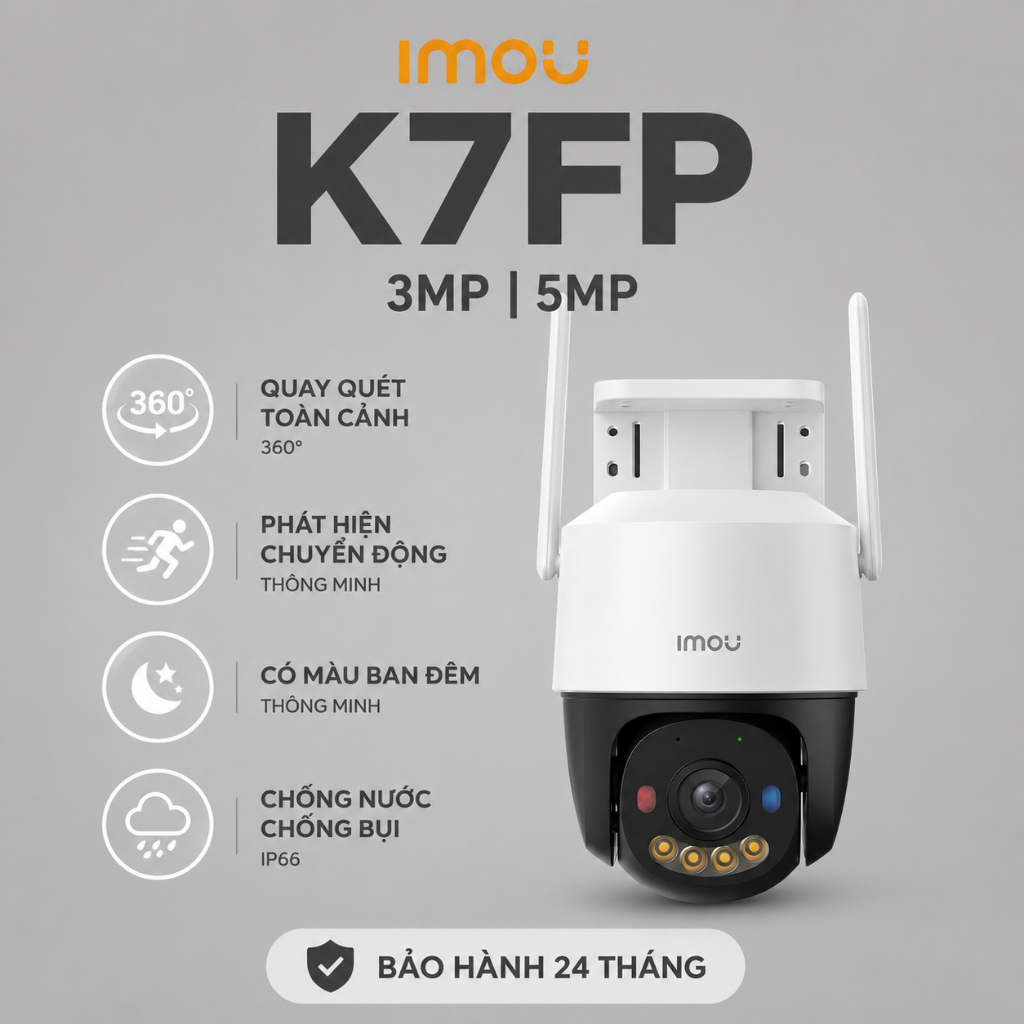 (QUÀ TẶNG đon cam+thẻ)CAMERA IMOU Ngoài Trời 4G K7FP 3MP/K7FP 5MP