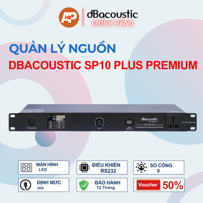 Quản lý ng.uồn DBAcoustic SP10Plus PREMIUM - 8 kênh - 9 cổng cấp điện - Chính hãng - BH 12 tháng