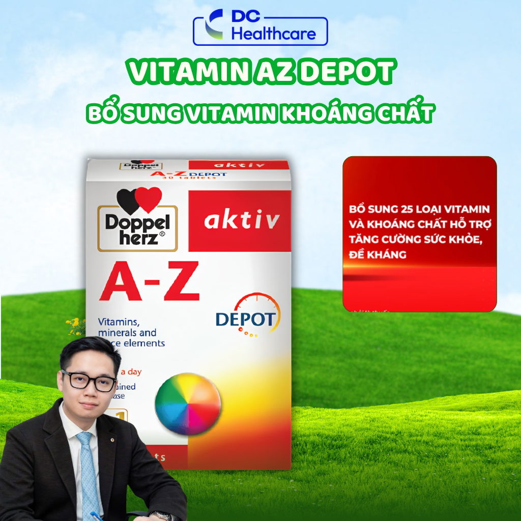 Vitamin Tổng Hợp AZ Depot 30 Viên | Bổ Sung Vitamin & Khoáng Chất, Hỗ Trợ Tăng Sức Đề Kháng