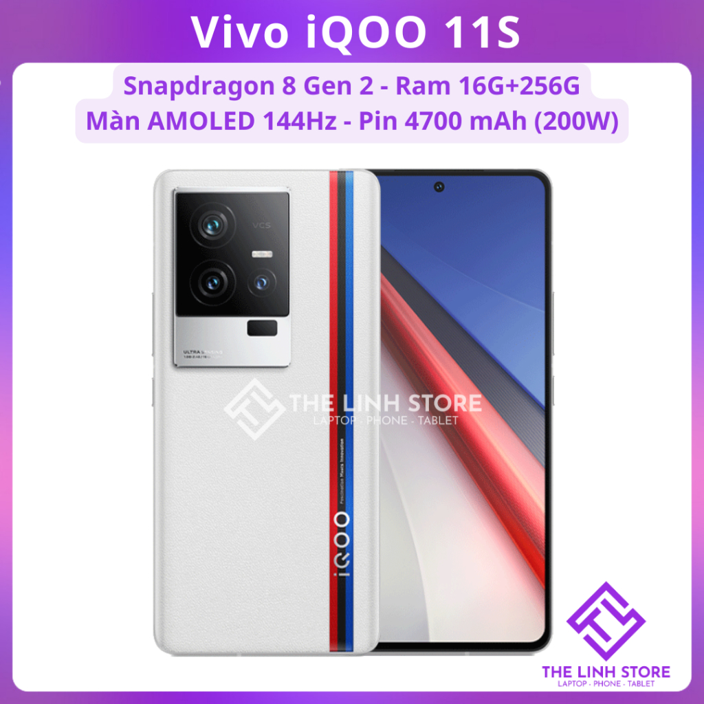 Điện thoại Vivo iQOO 11S - Snapdragon 8 Gen 2 màn AMOLED 144Hz
