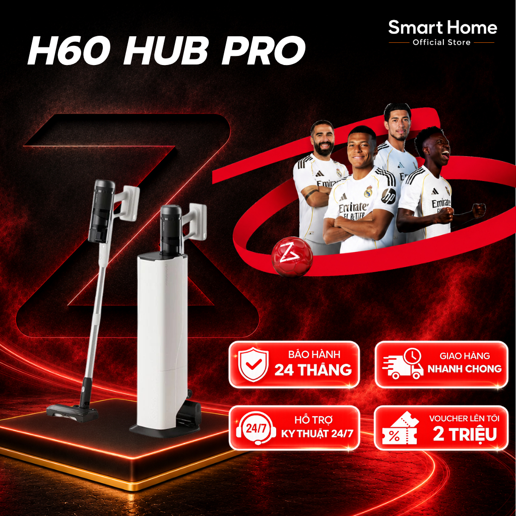Roborock H60 Hub Pro/ H60 Hub Ultra/ H60 Ultra Máy hút bụi cầm tay| Lực hút 170AW