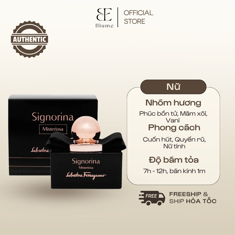 [ FULLSIZE 100ML ] Nước hoa NỮ SIGNORINA ĐEN mùi ngọt ngào - Blume Tiệm Nước Hoa