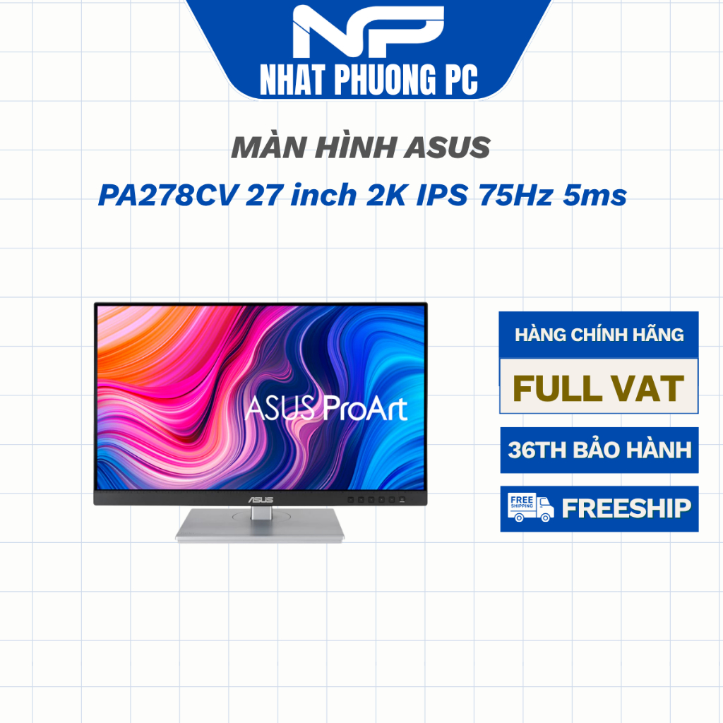 Màn hình Asus ProArt PA278CV 27 inch 2K IPS 75Hz 5ms