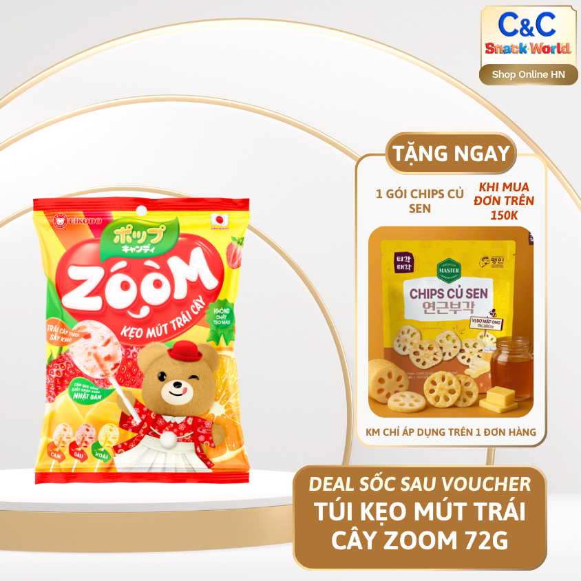 Kẹo Mút Trái Cây Zoom EIKODO 72g (9 cây/gói) - EIKODO HN