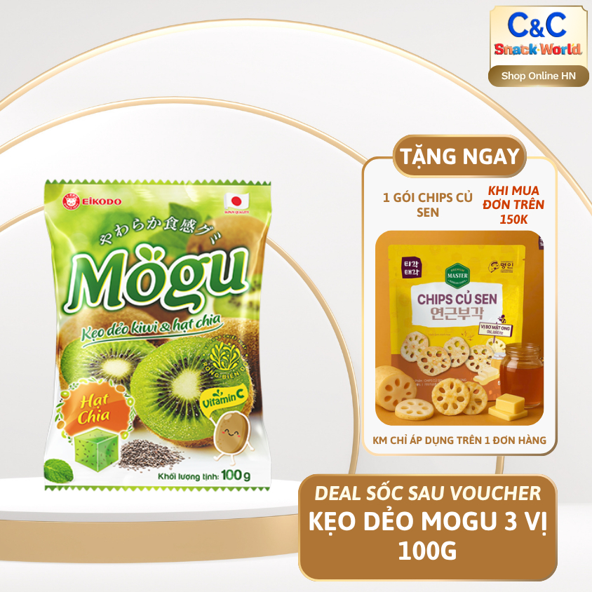 Kẹo Dẻo Mogu Vải/Xoài/Kiwi Sấy EIKODO 100g - EIKODO HN