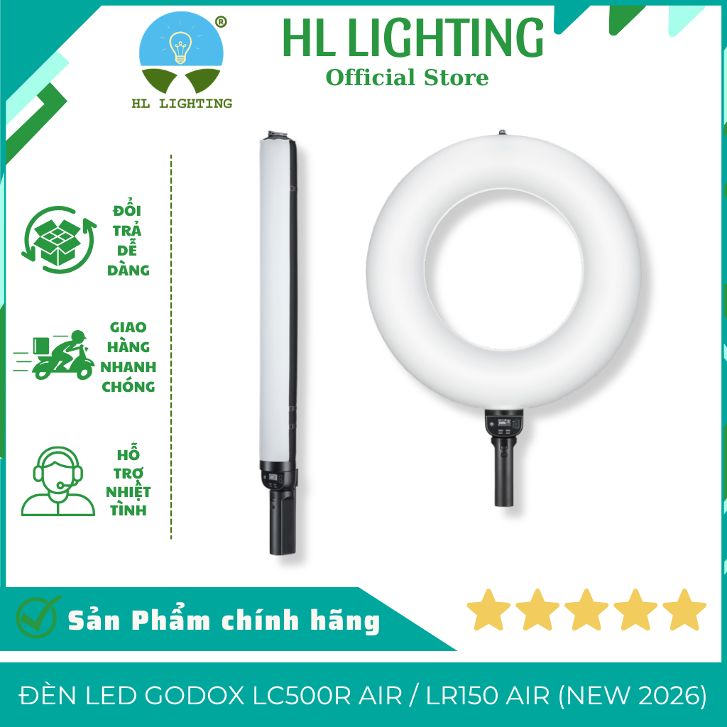 Đèn Led Đa Năng Godox LC500R Air Và LR150 Air Đổi Màu RGB Bi-Color Siêu Nhẹ HL Lighting