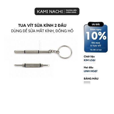 Tua vít có móc khóa sửa kính 2 đầu tiện lợi, nhỏ gọn, dễ sử dụng KAMI NACHI