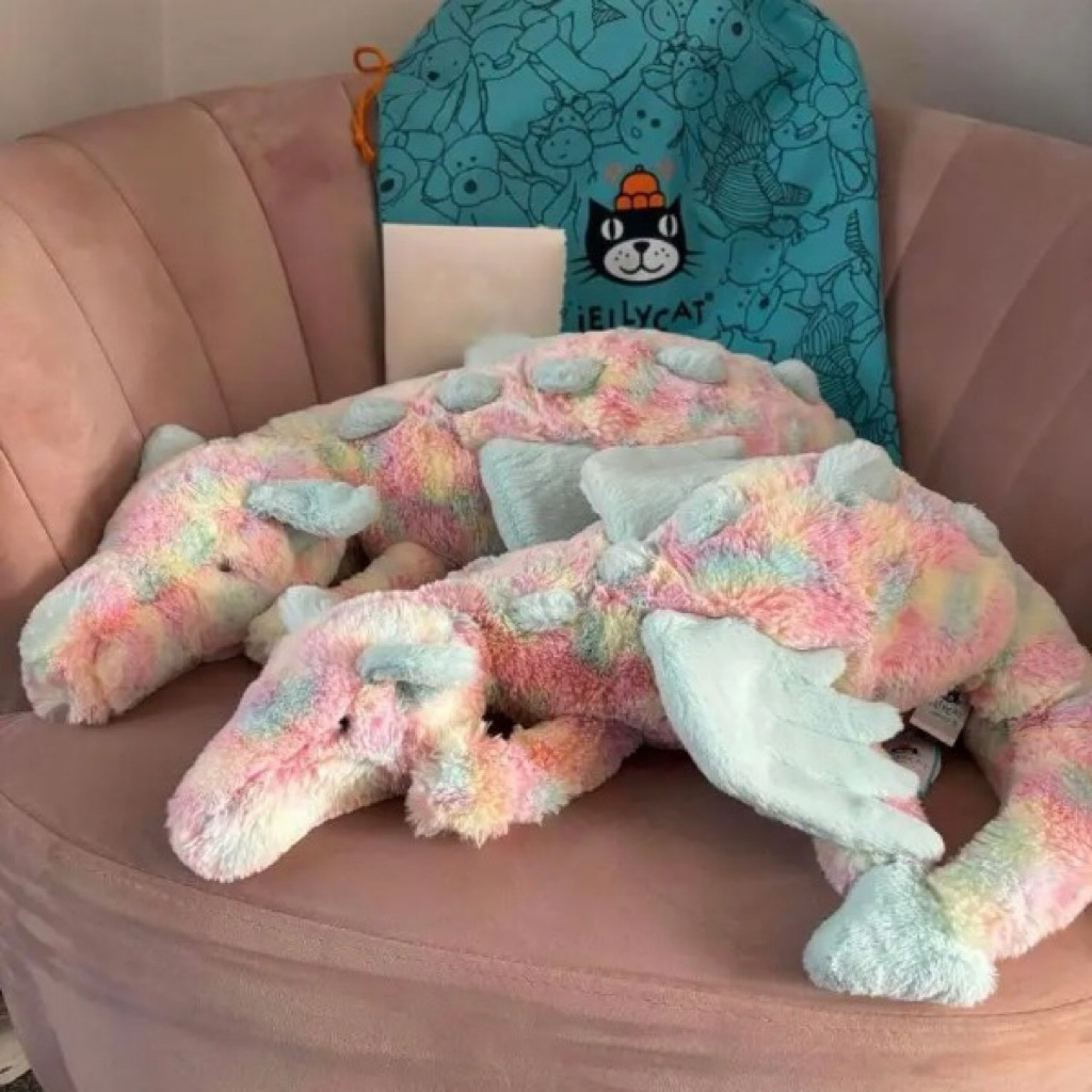 [ORDER-HÀNG AUTH] Jellycat Dragon | Rồng Jellycat London - Rồng Dexter, Lazulia size Huge 66cm {ĐỌC 