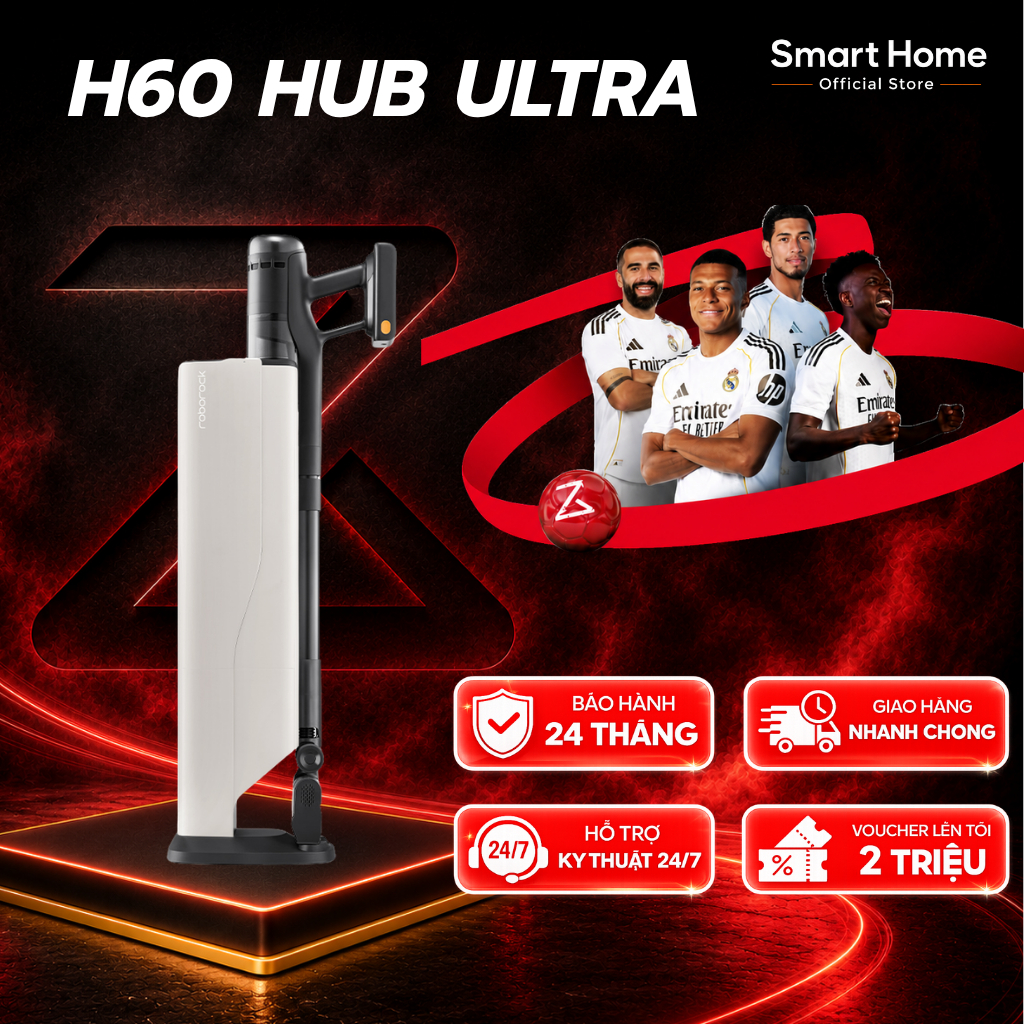 Roborock H60 Hub Ultra/ H60 Hub Pro/ H60 Ultra Máy hút bụi cầm tay| Lực hút 210AW
