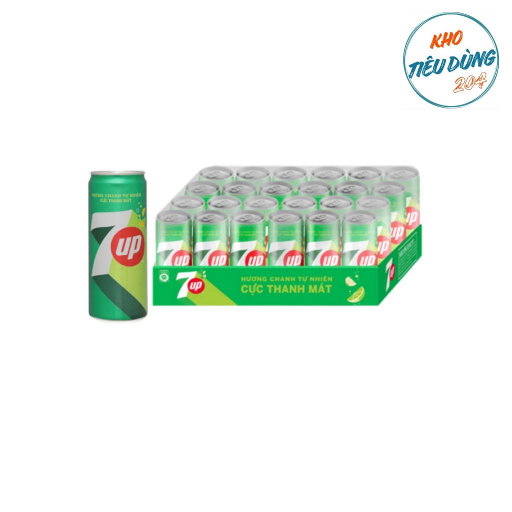 [1 Thùng] 7Up 320Ml (24 Lon)