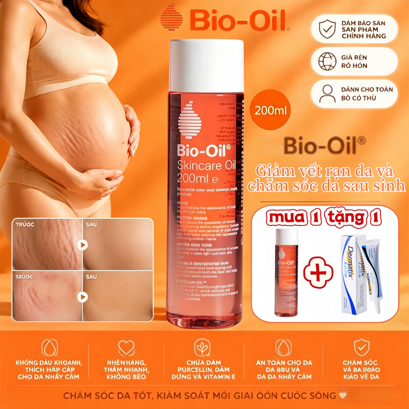 Bio-Oil Dầu dưỡng da 200ml (Dành cho sẹo, rạn da, da không đều màu)