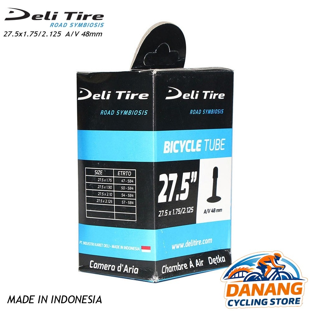 Ruột (Săm) Xe Đạp Deli Tire 27.5x1.75-2.125 – Van Mỹ 48mm (Schrader) Cho Xe Đạp MTB