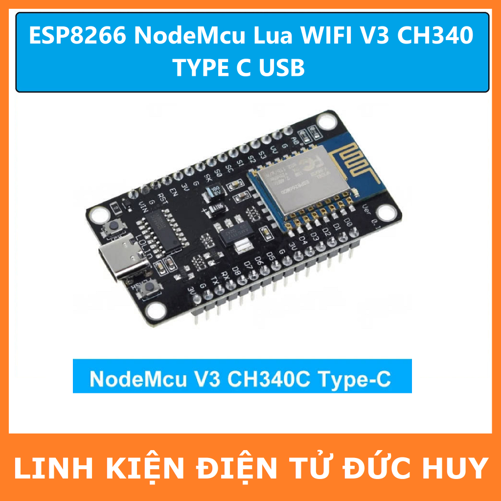 ESP8266 NodeMcu Lua WIFI V3 CH340 TYPE C USB